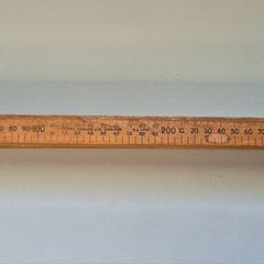 Vintage Blundell Harling 2m Wooden Folding Ruler  BS 4484 Metric