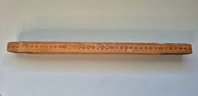 Vintage Blundell Harling 2m Wooden Folding Ruler  BS 4484 Metric