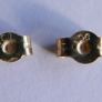 Vintage Solid 9ct Yellow Gold 375 Knot  Stud Earrings,  0,6g Image 6