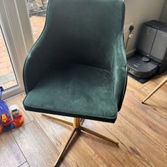 Green Velvet Office/Desk Chair