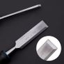 4-Piece Sturdy Chrome Vanadium Steel Woodworking Wood Chisel Set 1/4 Inch (6 mm) to 1 Inch (25mm), Plastic Handles with Carry Pouch Image 6