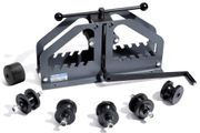 Tube Roller Bender, Max 1-1/2" Manual Tube Pipe Roller Bender with 6 Dies, 360 Copper Aluminum Pipe Bending Tool for Square, Round Tube &amp; Flat Bar