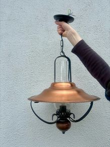 Retro Style Copper Light Fittings x 4