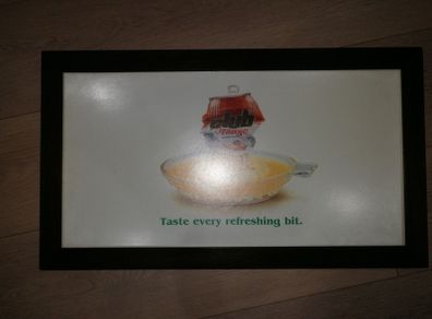 Pub memorabilia old vintage Club Orange poster, framed