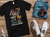 Kiss Rock Band Music 47th Years Anniversary 1973 - 2020 Memories T Shirt