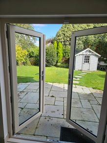 White triple glaze uPVC French doors - excellent condition