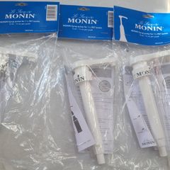 3 pieces White Syrup dispenser Monin pump 5ml 1/6 oz per push