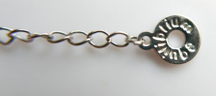 Silver Plated Equilibrium Necklace and a decorative cross length 18" - 4,6g