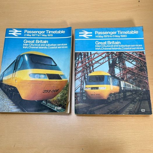 British Rail - National Passenger Timetable x 2 - 1977, 1978, 1979, 1980