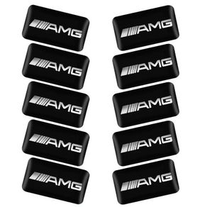 4x Mercedes AMG Badge Mini Sticker Decal Alloy Steering Wheel Interior