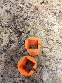 Preston Innovations Compatible Offbox Adapters - 19mm Square (Orange)