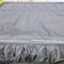 Large Navy Blue Suitcase with Brown Straps Image 4