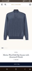 Paul & Shark Summer Wool Half-Zip Sweater