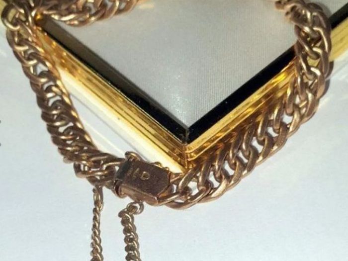Vintage 9ct Gold Unisex Double-Curb Bracelet