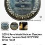 2.3oz Rare Medal Vatican Cendres Phocion Poussin 1648 1970' 2 OZ Silver Proof 925 Image 4