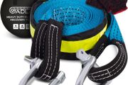 Heavy Duty Tow Rope - 5m Tow Strap With Reflective Strips Road Breakdown Recovery Straps - Winch Rope with Two Safety Hooks - Tow Rope Heavy Duty 4x4, Cars, Vans, Boats - 8 Tons (5 Metres)