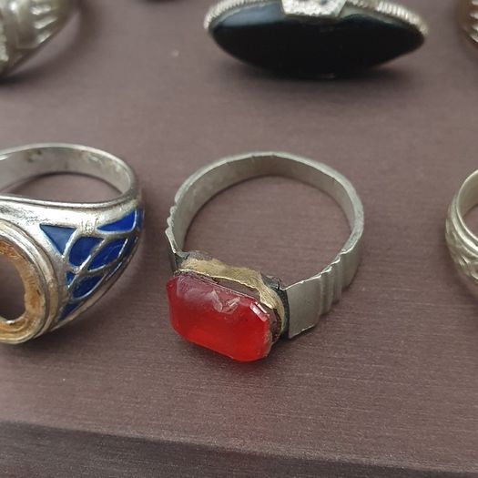 Lot of 24 Antique Rings  Mixed Brass Damaged Antique Style Ring Collection