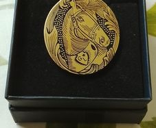 Equestrian Precision cut pendant