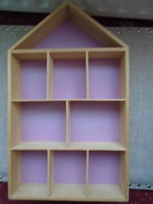 Wooden storage shelf, Storage, House shaped shelf