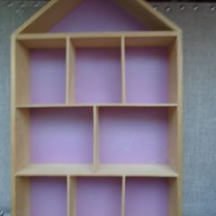 Wooden storage shelf, Storage, House shaped shelf