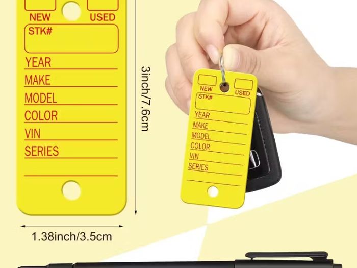 50pcs Heavy-Duty Key Tags with Rings & Marker