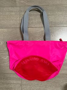 lulu guinness nylon shopper tote bag hot pink