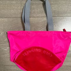 lulu guinness nylon shopper tote bag hot pink