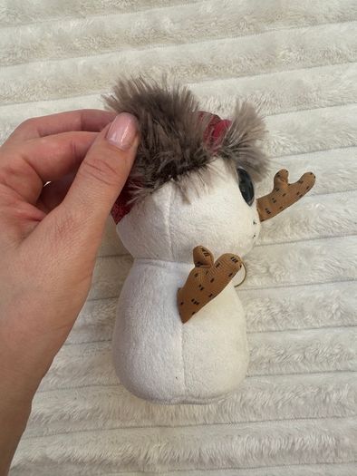 Ty Beanie Boo Buttons the Snowman approx. 6" Plush Dirty Please see photos