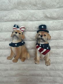 4th Of July Decorations figure American Labrador Used Damaged Please see pictures