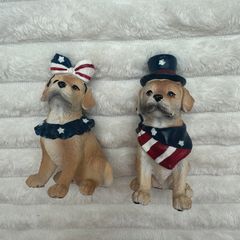 4th Of July Decorations figure American Labrador Used Damaged Please see pictures