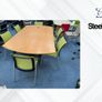 6 X Steelcase Green Meeting Chairs Image 4