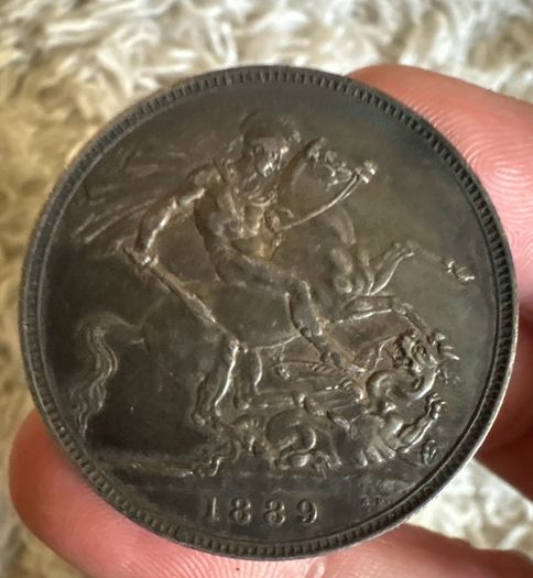 1889 Queen Victoria Silver Crown Coin Jubilee Head