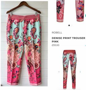 Robell Denise print trousers chic classic colourful arty spring summer