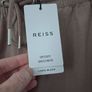 Reiss Linen Wide Leg Trousers - Mink - UK 12 - Fits UK 14 - BNWT RRP 95 Image 3