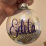 Personalised Glass Christmas baubles Image 6