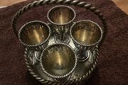 Vintage egg holder breakfast set