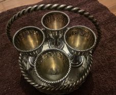 Vintage egg holder breakfast set