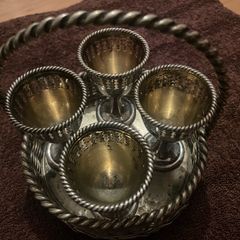 Vintage egg holder breakfast set