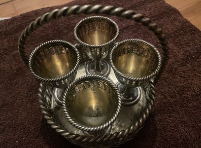 Vintage egg holder breakfast set