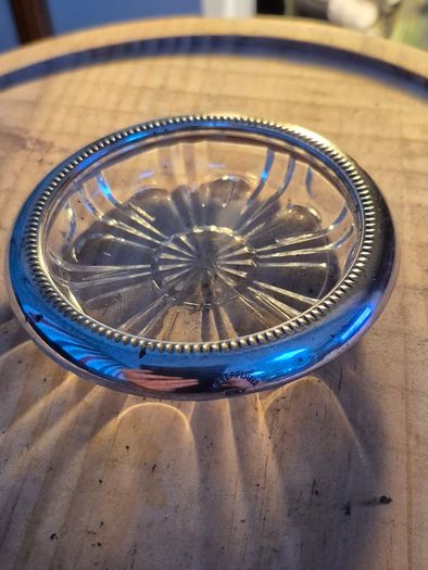 Vintage Crystal Coaster/ Ashtray