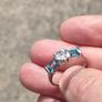 Sky blue Topaz and Zircon Sterling silver ring Image 9