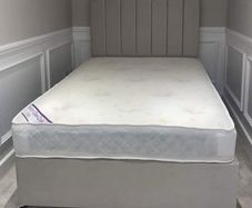 Double and small double bed with mattress in many options of colors