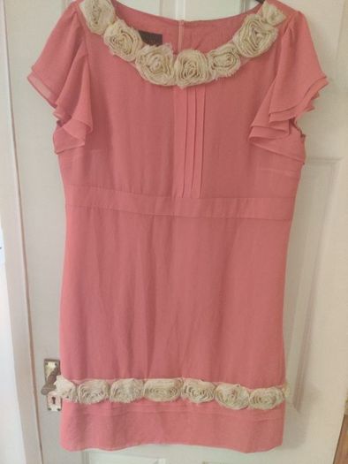 Daisy May pink knee length lovely dress size UK16 EU44 Postage included