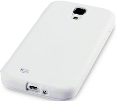 New Samsung I9500 Galaxy S4 Gel Case W/ Front Flap Black With Free Screen Protector