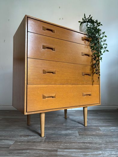Vintage Retro Mid Century Stag Chest of Drawers