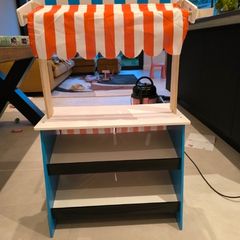 Child's wooden shop and theatre