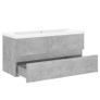 Sink Cabinet with Built-in Basin Concrete Grey Chipboard Image 4