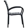 Garden Chairs 2 pcs Black Steel and WPC Image 6