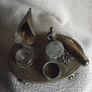 Victorian Brass Inkwell Desk Set - Military Theme - Lozenge Mark 13th January 1883 Image 3