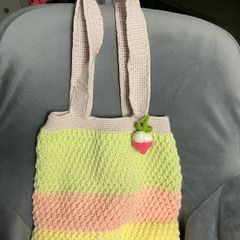 Handmade crochet tote ba